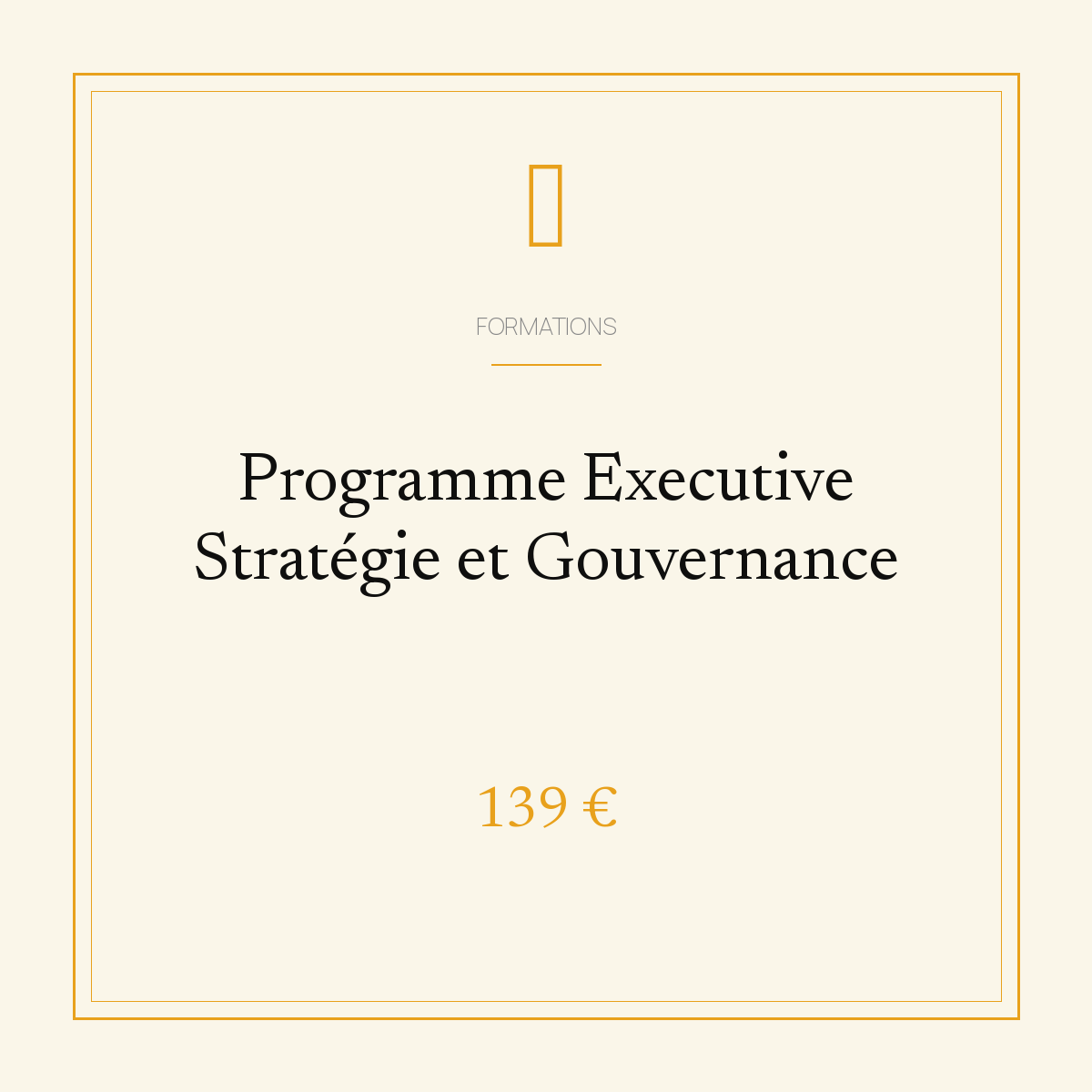 Programme Executive Stratégie et Gouvernance