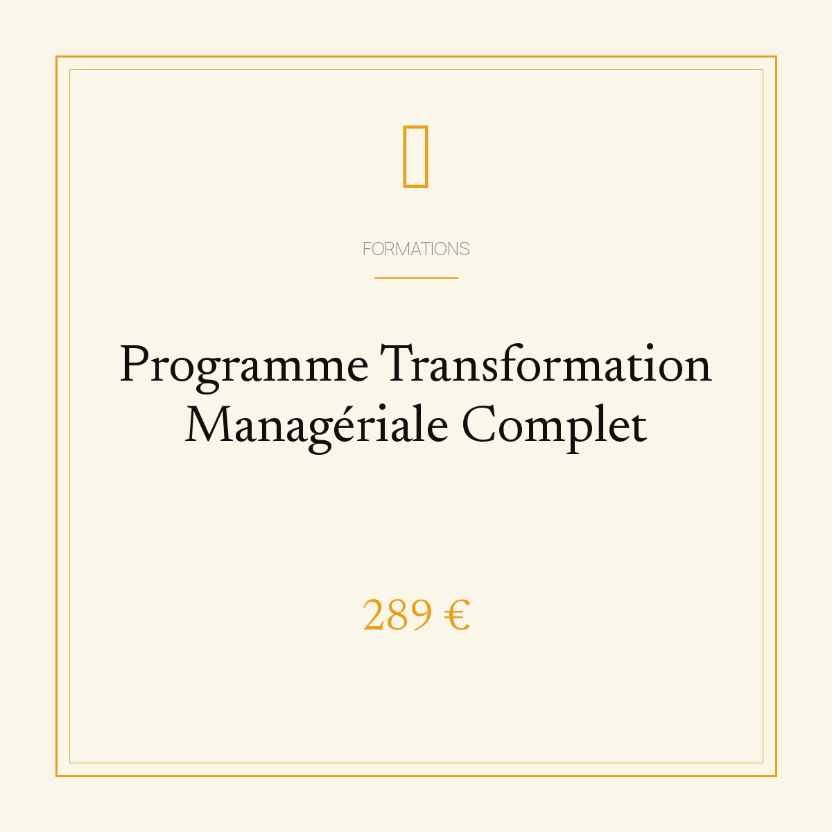 Programme Transformation Managériale Complet