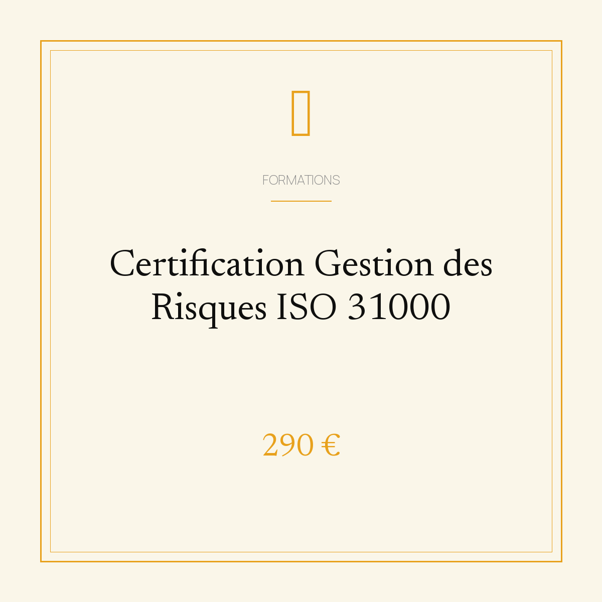 Certification Gestion des Risques ISO 31000